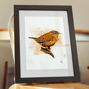 A5 Digitaler Kunstdruck - Zaunkönig