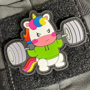 IronUnicorn Patch d'EMOM Fitness® Faites-moi passer au niveau supérieur Avec fixation grimpante Patch