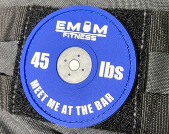 EMOM Fitness® Barbell Blau - Bar Patch für deinen Plate Carrier / Gewichtsweste