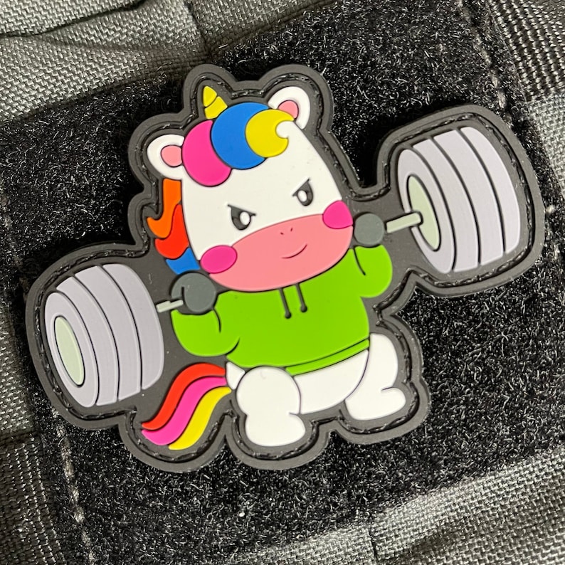 IronUnicorn Patch d'EMOM Fitness® Faites-moi passer au niveau supérieur Avec fixation grimpante Patch