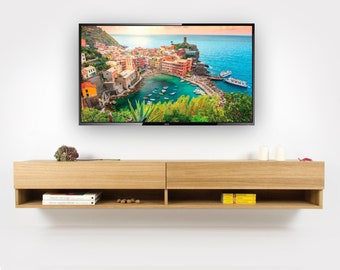 TV-meubel, Artisan, Massief, Eiken, TV-meubel, tv-kast, tv-kast, massief hout, Meuble télé, chêne