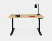 Sydesk, Oak standing desk, electric desk, workspace, computer desk