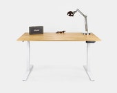 Sydesk, Oak standing desk, electric desk, workspace, ergonomic, computer desk