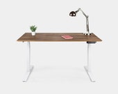 Sydesk, American walnut standing desk, electric desk, workspace, ergonomic, computer desk