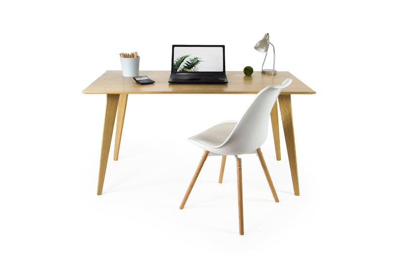 Wooden Desk, Artisan Solid Oak Wood Desk, Computer Desk, Home Office, Office Desk, Custom Made Desk, Schreibtisch, Bureau Desk, Table zdjęcie 5