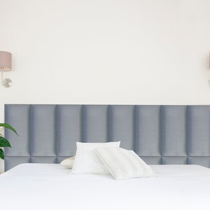 Soft wall panel SILVER, Upholstered wall panels, Decorative Wall, Decoration for Bedroom, Absorbing Wall Cladding