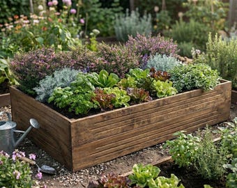 Aiuola rialzata da giardino, cassetta per verdure in legno, 180x80x40, Jardin surélevé, Hochbeetgarten, Verhoogde moestuin