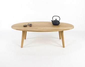 Artisan, Solid, Coffee Table, Oval Table, End Table, Oak Table, Side Table, Table Basse, Kaffeetisch, Mesa de cafe, Table, Couchtisch