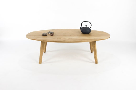 Artisan, Solid, Coffee Table, Oval Table, End Table, Oak Table, Side Table,  Table Basse, Kaffeetisch, Mesa De Cafe, Table, Couchtisch 