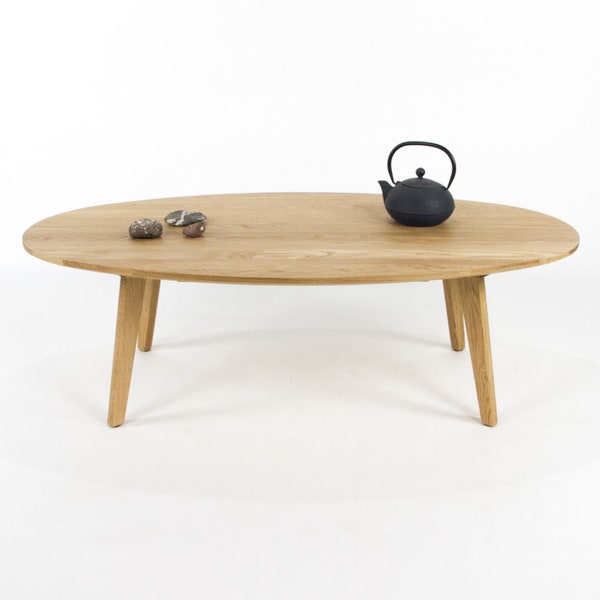 Artisan, Solid, Coffee Table, Oval Table, End Table, Oak Table, Side Table, Table Basse, Kaffeetisch, Mesa de cafe, Table, Couchtisch