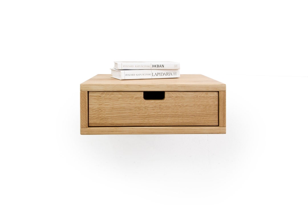 Oak Floating Bedside Table Solid Oak Unit Bedside Table Etsy UK