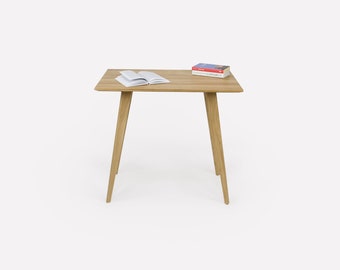 XXS Scrivania in Legno, Desktop 85x50 cm, Rovere Massello, Scrivania per Computer, Home Office, Scrivania da Ufficio, Piccola Scrivania, Schreibtisch, Scrivania da Ufficio, Tavolo