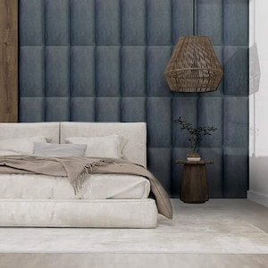 Soft wall panel DARK GRAY, Upholstered wall panels, Decorative Wall, Decoration for Bedroom, Absorbing Wall Cladding