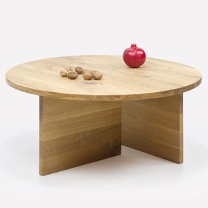 T table, rustic 70 Round, Artisan, Solid, Coffee Table, End Table, Oak Table, Table Basse, Kaffeetisch, Mesa de cafe, Table, Couchtisch