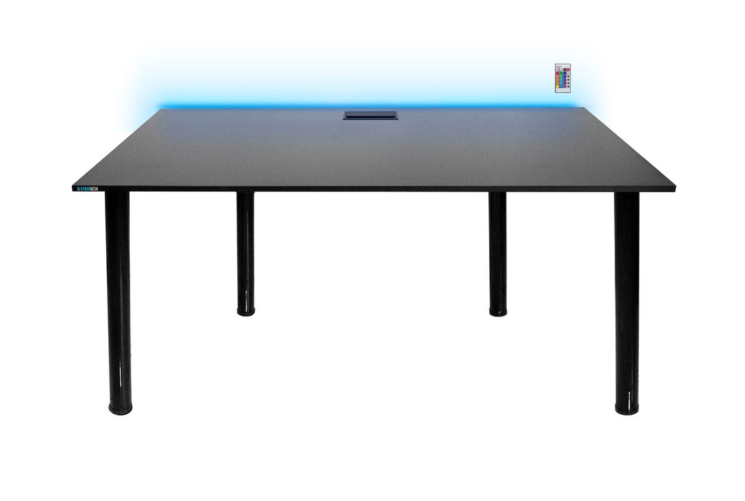 Gaming Desk PRO LED BLACK Computer Desk Table Aluminum Etsy
