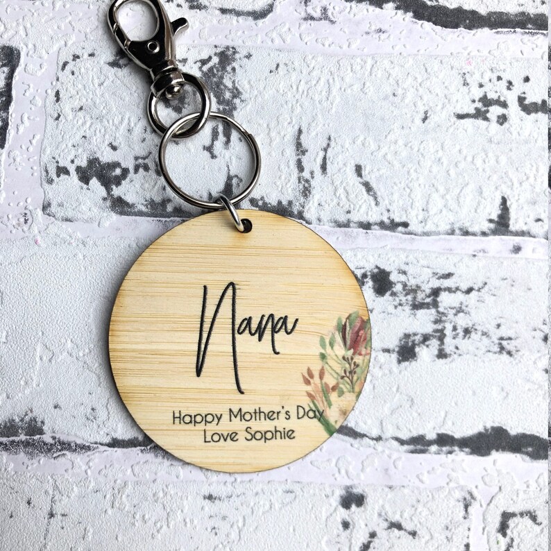 mothers day personalised keyring
