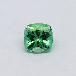 Natural Rare Green Kornerupine 0.45 Carat 4.6x4.6 MM Cushion Shape Faceted Gemstone