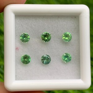 Natural Rare Kornerupine Lot 0.91 Carat 3.5x3.5 MM Round Shape Faceted Gemstone 6 Piece Lot