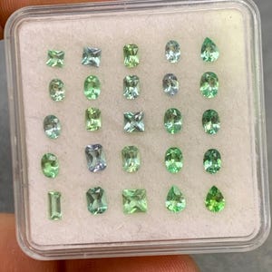 Natural Rare Chrome Kornerupine Lot 2.96 Carat Mix Size Mix Shape Faceted Gemstone 25 Piece Lot
