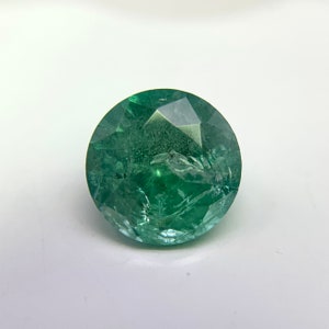 Natural Rare Chrome Kornerupine 0.79 Carat 5.8x5.8 MM Round Shape Faceted Gemstone