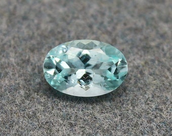 Natural Paraiba Tourmaline 0.48 Carat 6.3x4.3 MM Oval Shape Faceted Gemstone IGI Certified