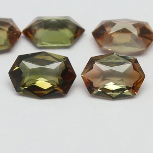 Natural Bi-Color Andalusite Lot 2.39 Carat Mix Size Fancy Shape Faceted Gemstone 8 Piece Lot