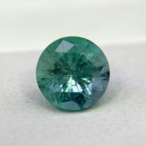 Natural Rare Chrome Kornerupine 0.68 Carat 5.4x5.4 MM Round Shape Faceted Gemstone