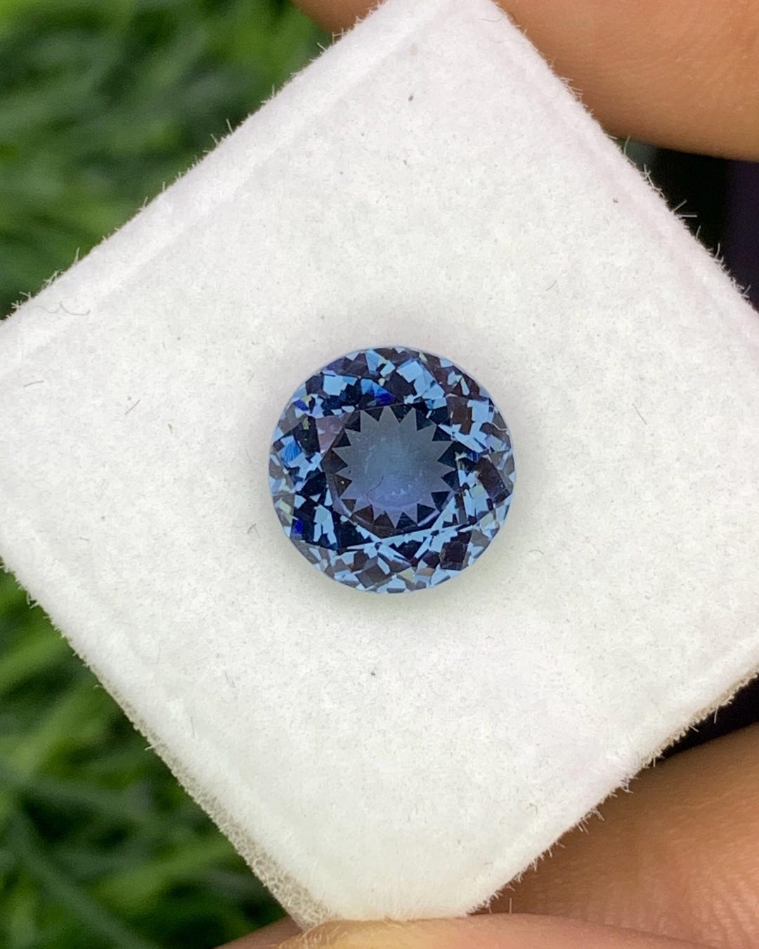 Natural Blue Spinel 2.72 Carat 8.1x8.1 MM Round Shape Faceted Gemstone ...