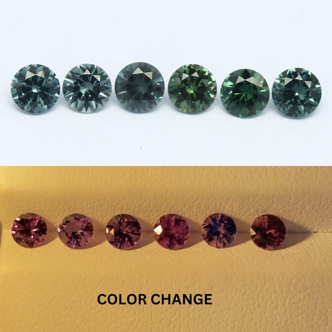 Natural Color Change Garnet Diamond Cut Lot 1.69 Carat 4x4 MM Round ...