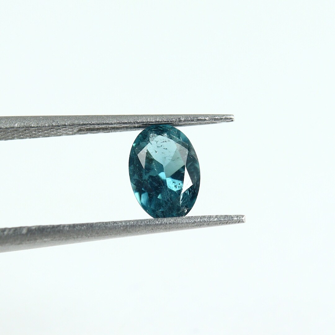 Natural Indicolite Tourmaline 0.55 Carat 6.5x4.5 MM 0val Faceted ...