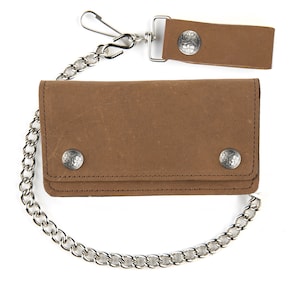 Cartera con cadena de bronceado de aceite de níquel de Buffalo