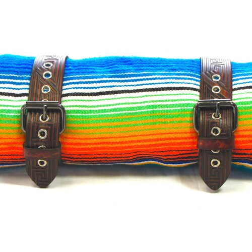 Leather Blanket Roll/ Motorcyle Blanket Carrier/bedroll/serape Etsy