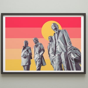 Beatles statue poster print