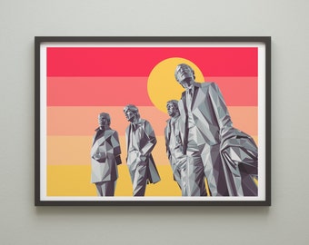 Beatles standbeeld poster print
