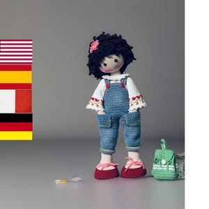 Crochet Pattern Doll River - Amigurumi - English - Spanish - French - German - Big Doll - Realistic doll