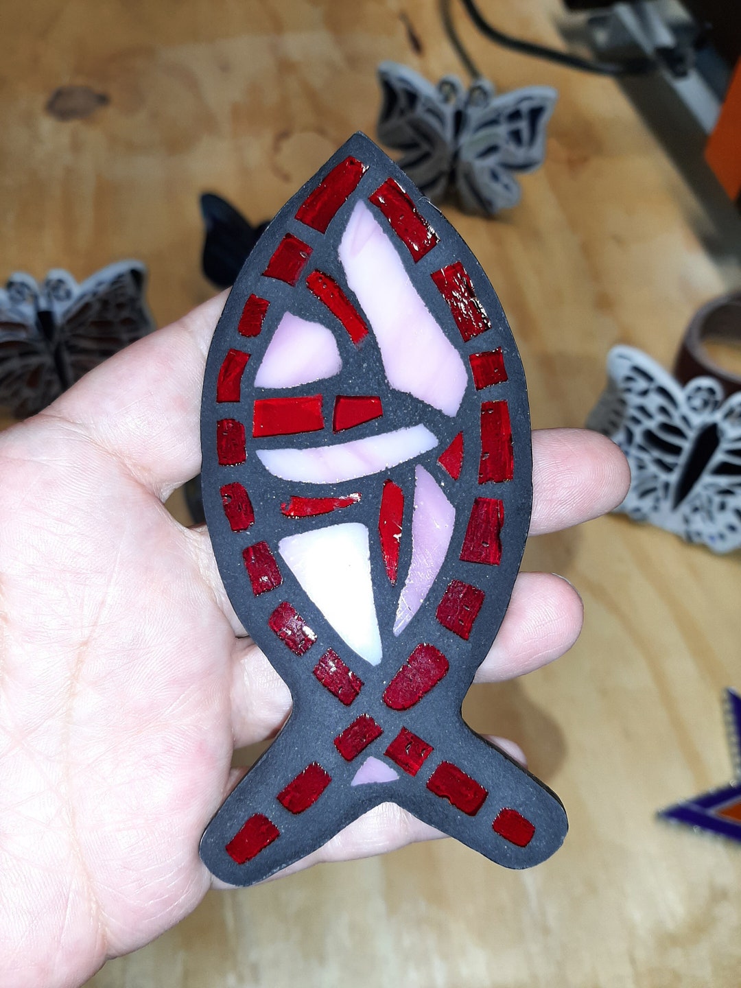 Jesus Fish (red) - Etsy