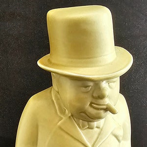 Vintage Bovey Pottery "Our Gang" Winston Churchill Figure, 1943