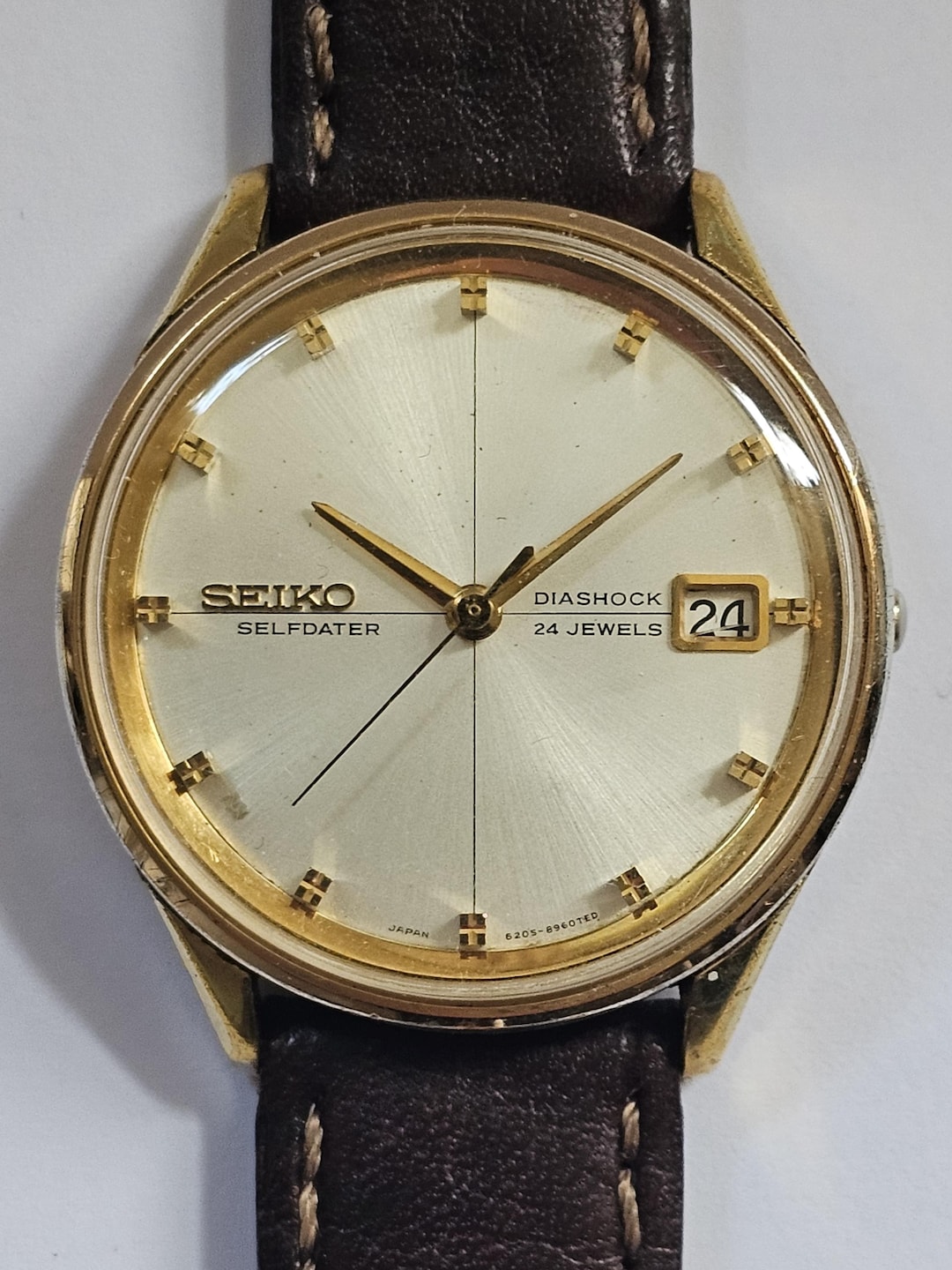 Seiko Sea Lion M55, Self Dater, Diashock 24 Jewel Wrist Watch