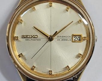 Seiko Sea Lion M55, Self Dater, Diashock 24 Jewel Wrist Watch