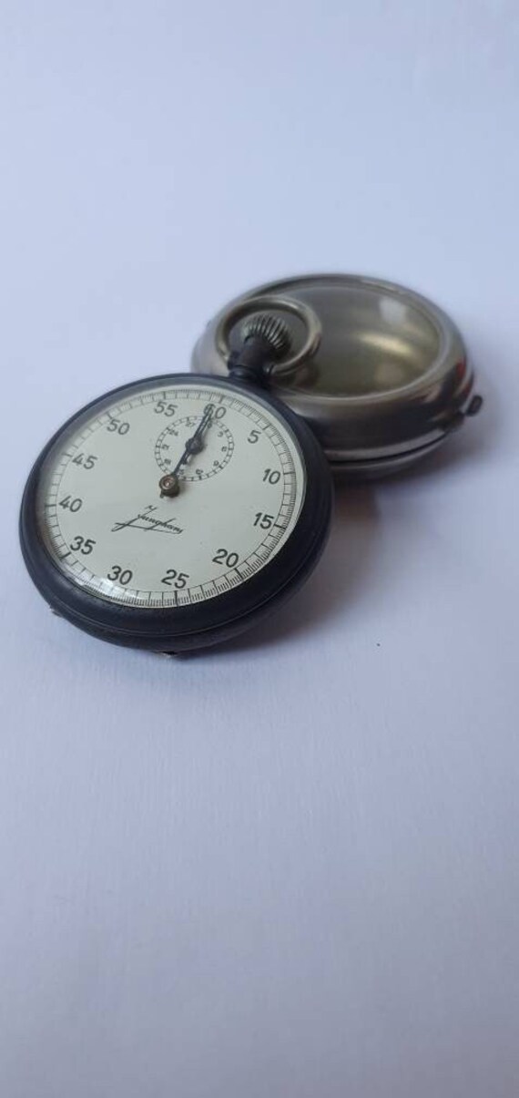 Rare WWII Junghans Stopwatch, German Navy, with Outer… Gem