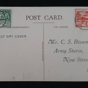 Einband zum ersten Tag, 1. Juni 1943, Jersey, Kanalinseln, Postkarte, Briefmarken