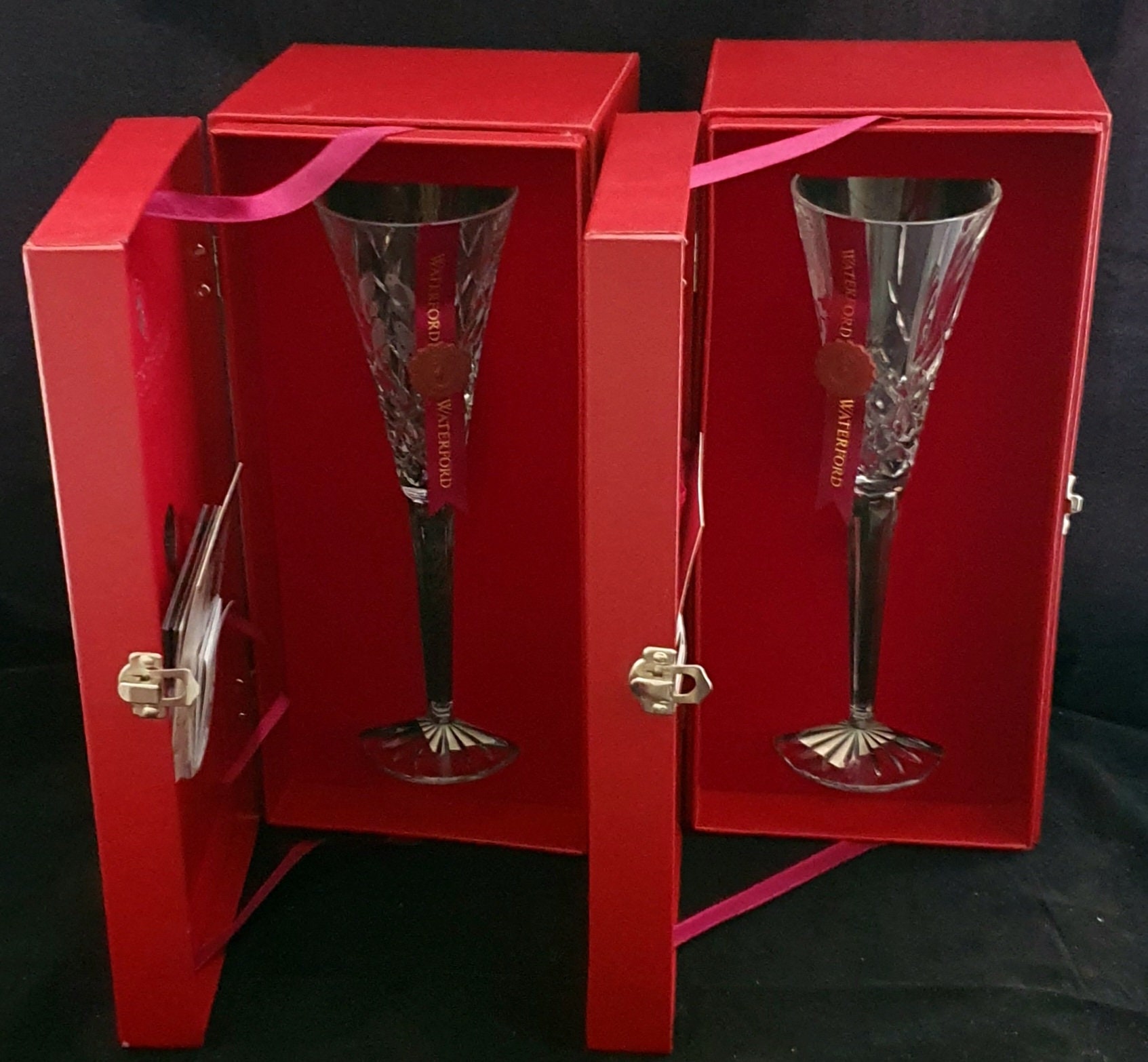 Glassique Cadeau Vintage Flamingo Belle Coupe Glasses for Cocktails and Champagne | Set of 4 | 12 oz Crystal Retro Style Stemmed Saucers for Elegant