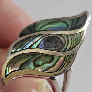 Sterling Silver Shell Ring, Size P,  30mm