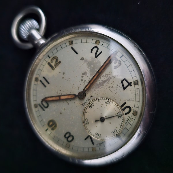 Doxa GS/TP Military Pocket Watch,  Second World War, Serviced, Full Working Order