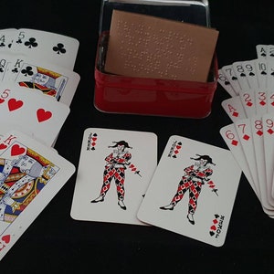 Vintage De La Rue braillespeelkaarten, in doos