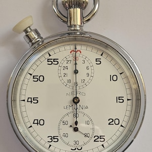 British Army Issue Lemania &quot;Nero&quot; LWO 1900 Rattrapante (or Split Seconds) Stopwatch, 1967. Serviced and in Full Working Order.