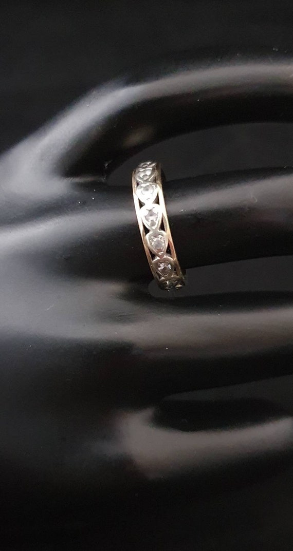9ct Gold Eternity Ring in Yellow and White Gold, … - image 3