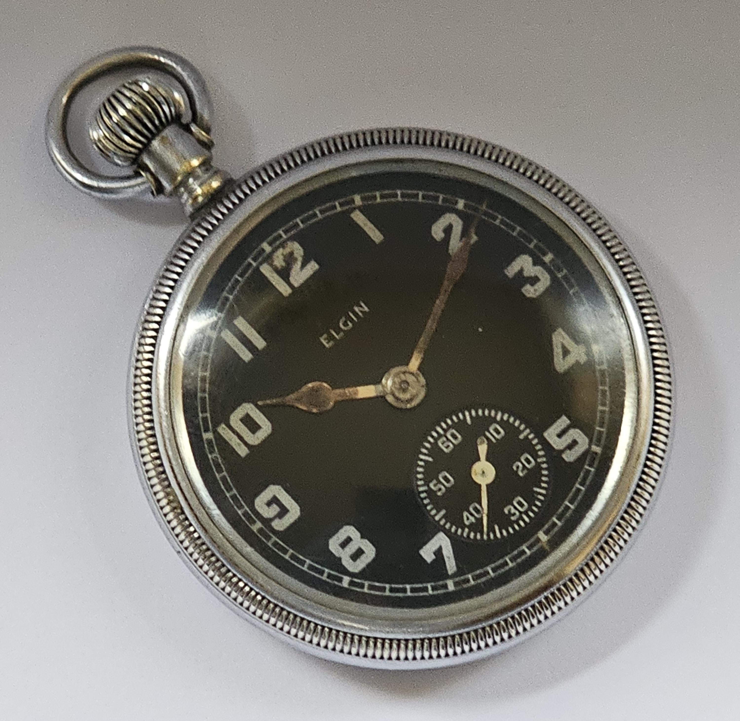 Elgin GS/TP Military Pocket Watch, Second World War, Serviced, Full Working  Order