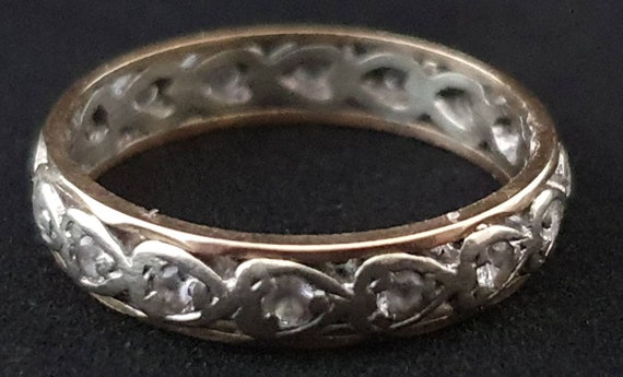 9ct Gold Eternity Ring in Yellow and White Gold, … - image 5