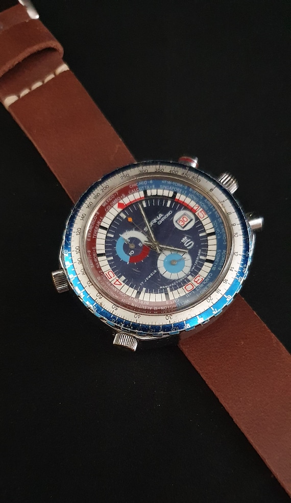 Vintage Sorna Worldtimer Chronograph, Circa 1972, Serviced - Etsy